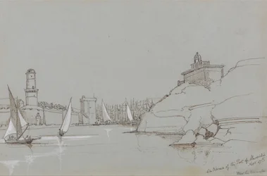 Ingång till hamnen i Marseille